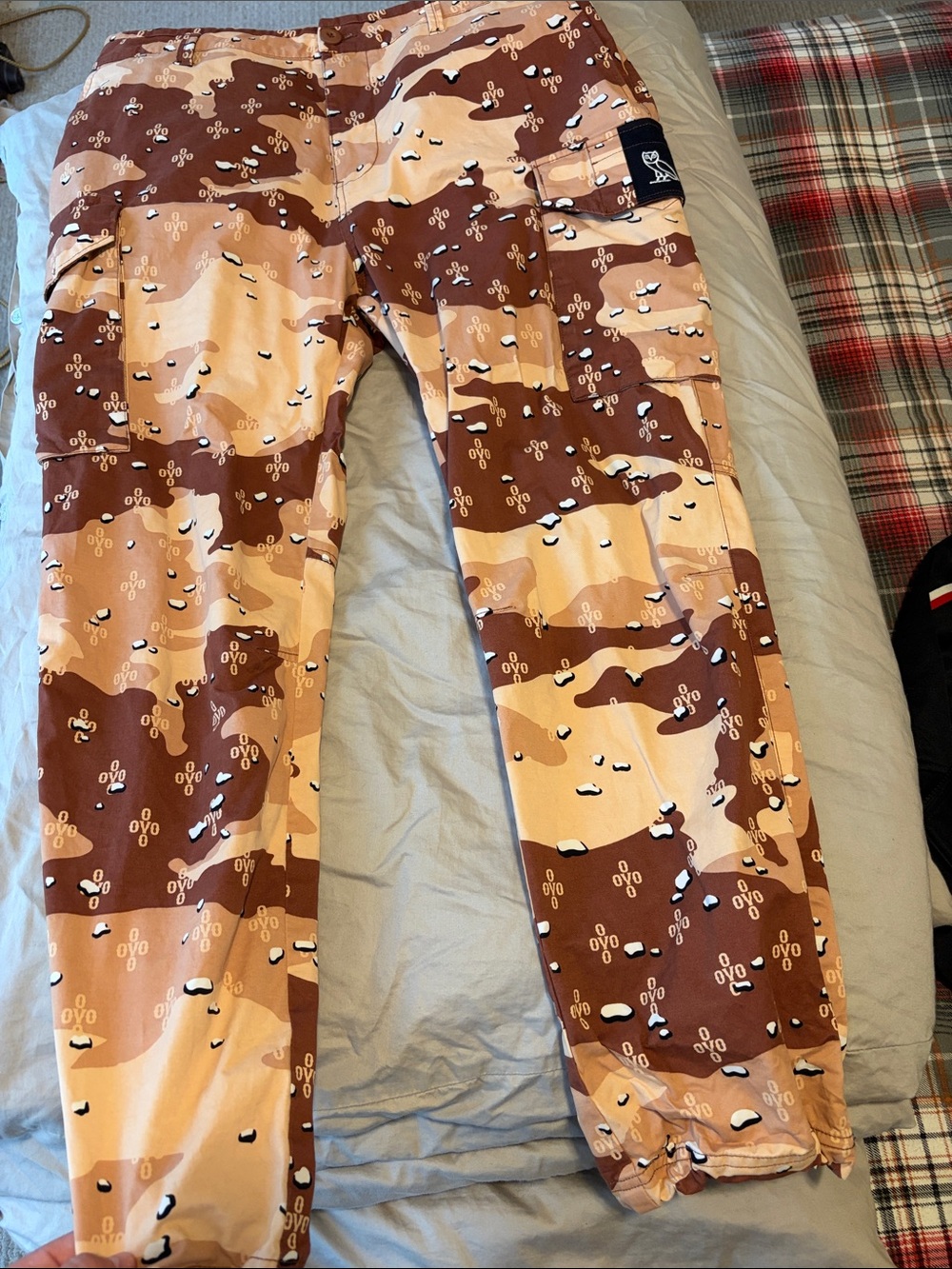 OVO Men's Desert Camo Cargo Pants - Brown/Tan